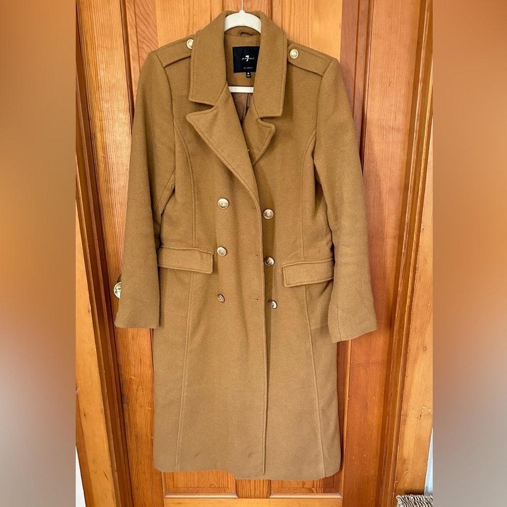 7 for all Mankind Camel Coat size M